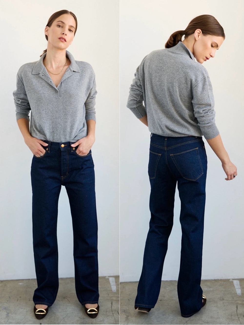 JAMIE HALLER The Easy Jeans in Raw Rinse